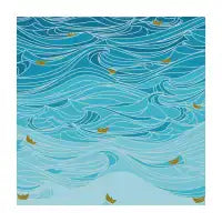 golden paper ships - design
