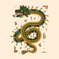 The feathered serpent - design