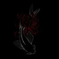 wondering koi fish - design