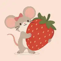 Mouse with a Strawberry - design