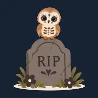 Owl on a Gravestone - design