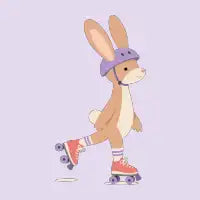 Roller Skating Bunny T-Shirt - design