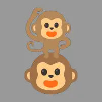 Monkey (Double) Emoji - design