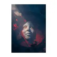 Stone Face in Red Pool - design