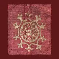 Red and Gold Scarf - design