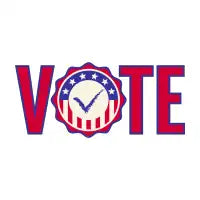 Vote 2024 in American retro style. - design