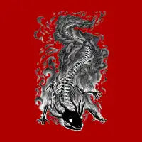 Kissed by Fire (black & white) - design