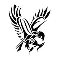 Majestic Eagle in Flight - Bold Line Art Design - design