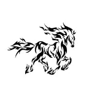 Flaming Horse Tribal Art Design – Bold & Fierce - design