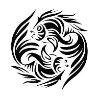 Tribal Koi Fish Circle Design – Graceful & Symbolic Art - design