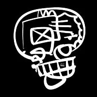 Squiggle Skull - design