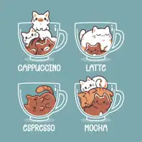 Cat Coffee Guide - Cute Kittens - design