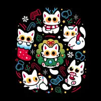 Cats Gone Christmas - Funny White Kittens - design