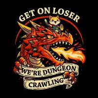 Dungeon Crawling Dragon - RPG Cat Rider - design