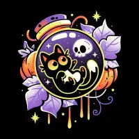 Halloween Bottled Kitten - Cat and Pumpkins - design