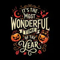 Spooky Wonderful Time - Halloween Cat - design