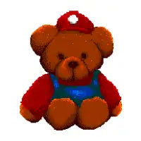 mario bear 8 bit pixel art - design