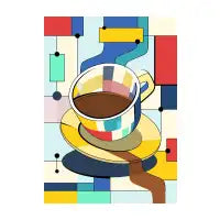 mondrian coffee art - design