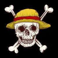 straw hat skull cross bones pirates - design