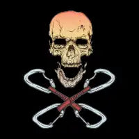 rock climber skull - design