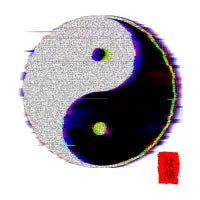 yin yang glitch - design