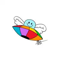 happy ufo - design