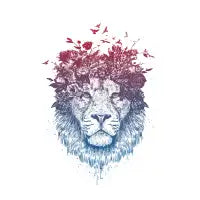 Floral lion - design