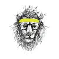 Hipster Lion - design
