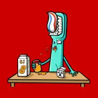 OJ Spit-Take - design