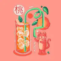 Peach Tea Shirt - design