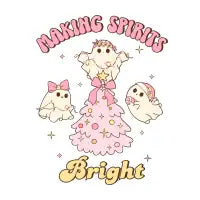 Making spirits bright, christmas ghosts - design