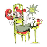 Telephone Call Blah - Character Illustration - design