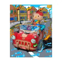Hello Kitty Racecar - Character Illustration - design