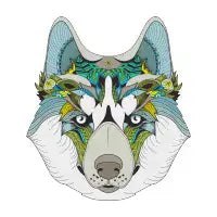 Husky Patterned With Flowers - design