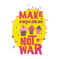Make Cupcakes Not War - design