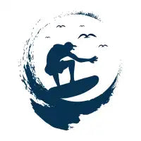 Surf Rider With Blue Wave - design