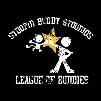 Stoopid Buddy Stoodios  Distressed Vertical Logo - design