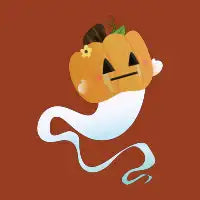 Pumpkin Head Ghost - design