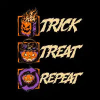 Halloween Trick Treat Repeat - Color - design