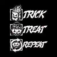 Halloween Trick Treat Repeat - White - Halloween Trick Treat Repeat Meme - design