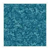 Botanical Pattern Cyan - design