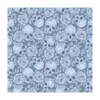 Skull and flowers pattern II - design