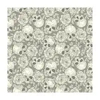 Skull and flowers pattern III - design