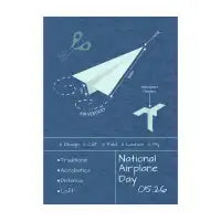 Paper Airplane Day Greeting Card - design