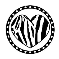 Zebra Print Heart T-Shirt - design