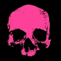 pink skull - design