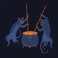 Evil Twin Cats T-Shirt - design
