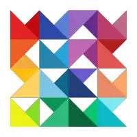 Triangle geometric colourful pyramid pattern - design