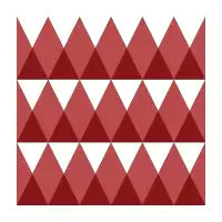 Triangle Retro 70s  Getometric Pattern - Red - design