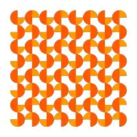 Yellow Orange Playful Geometric Pattern - design